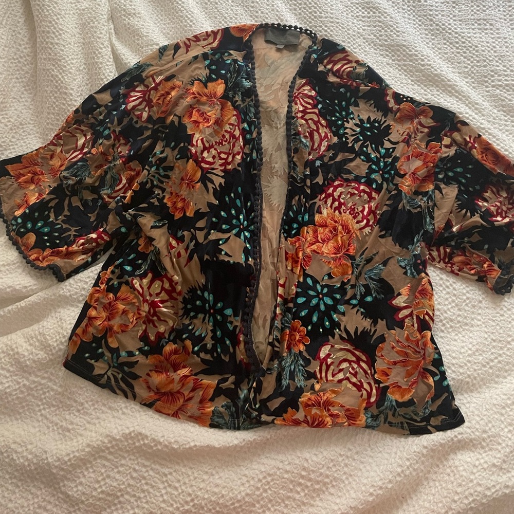 Anthropologie short sleeve kimono top